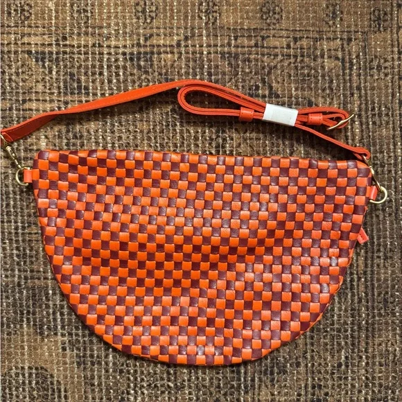 Clare V. Orange Woven Crossbody Bag - Picture 2 of 3